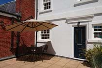 Sun parasol at holiday rental accommodation