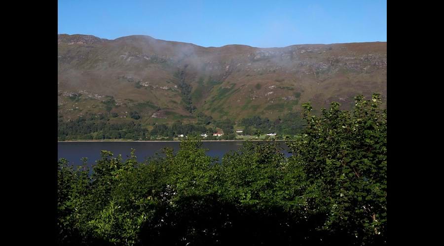 view from window self catering accommodation Fort William