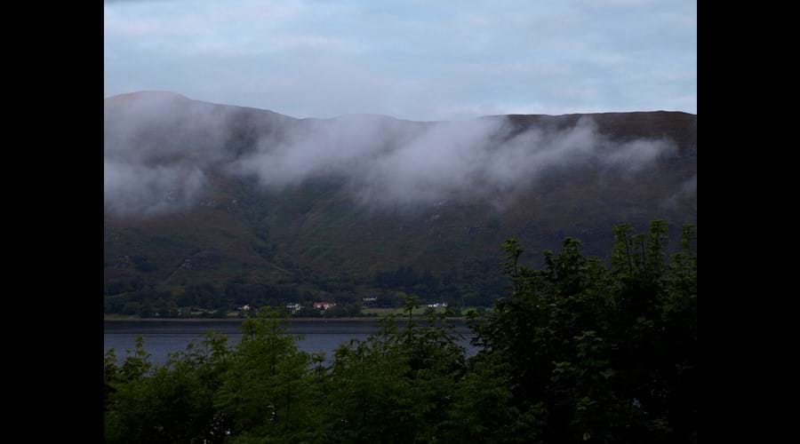 view from window self catering accommodation Fort William