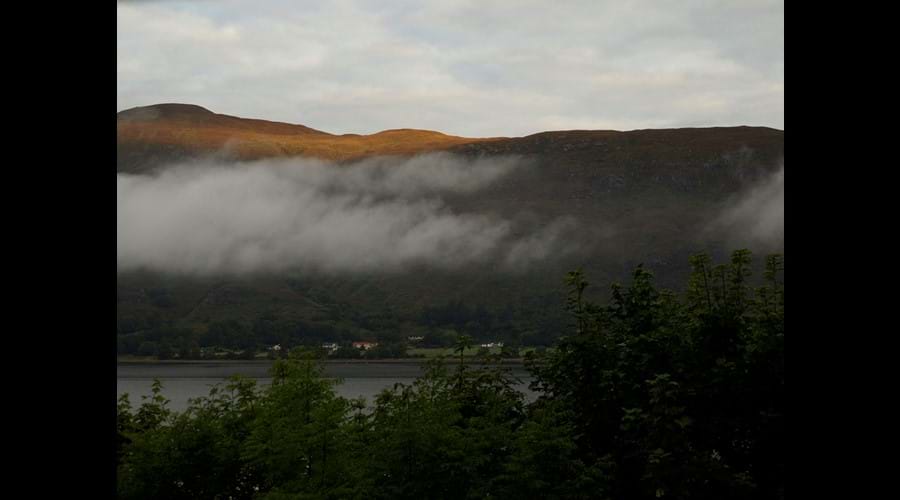 view from window self catering accommodation Fort William