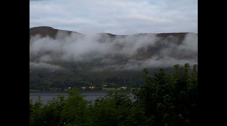 view from window self catering accommodation Fort William