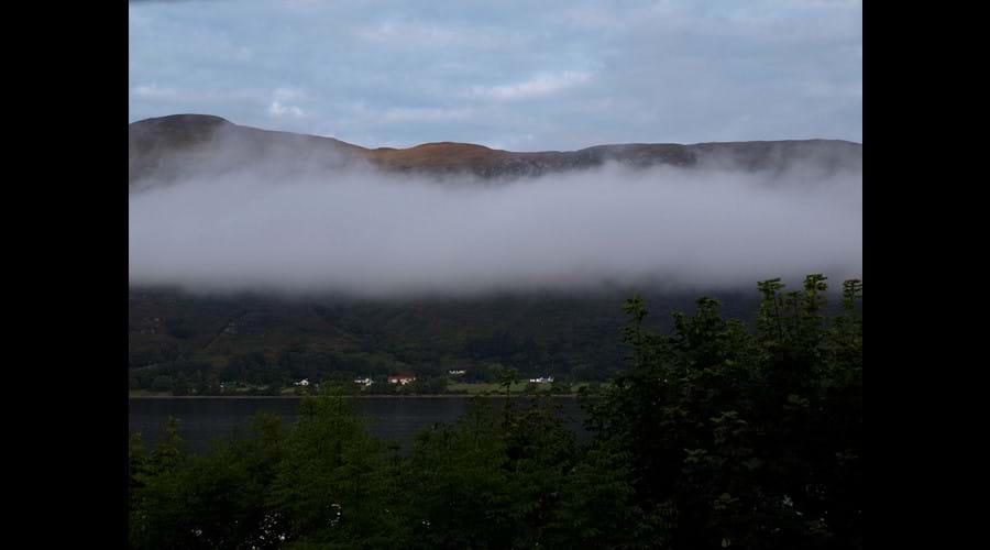 view from window self catering accommodation Fort William