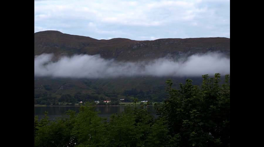 view from window self catering accommodation Fort William