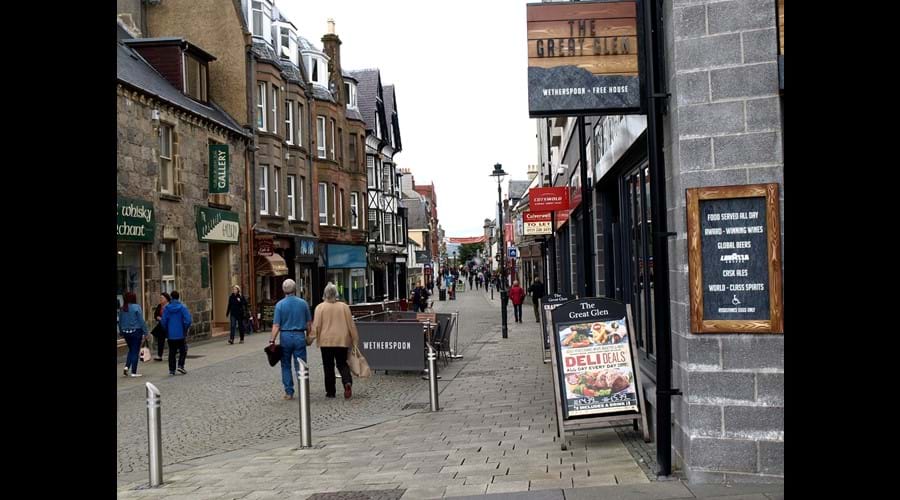 Fort William High Street a few minutes from the self catering accommodation