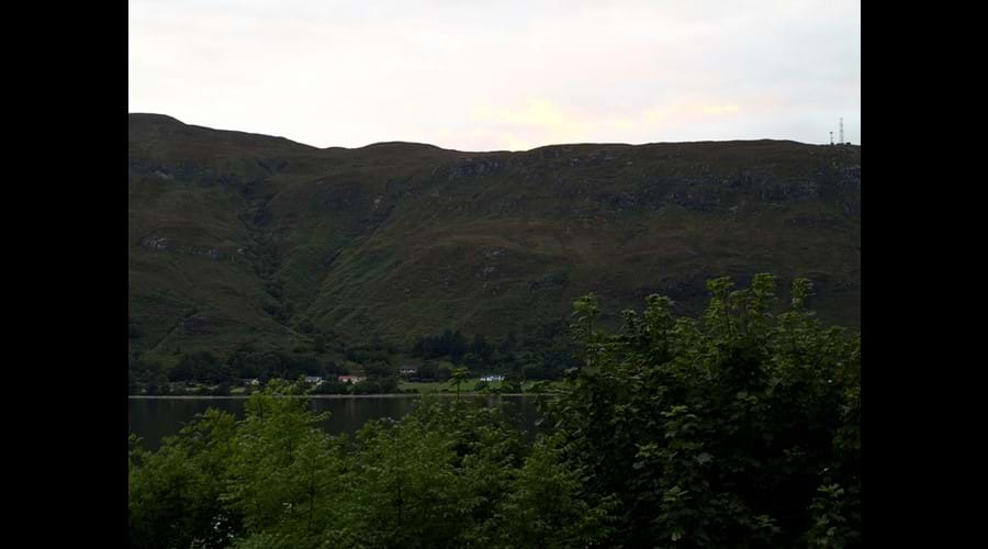 view from window self catering accommodation Fort William