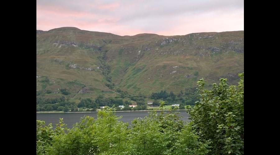 view from window self catering accommodation Fort William