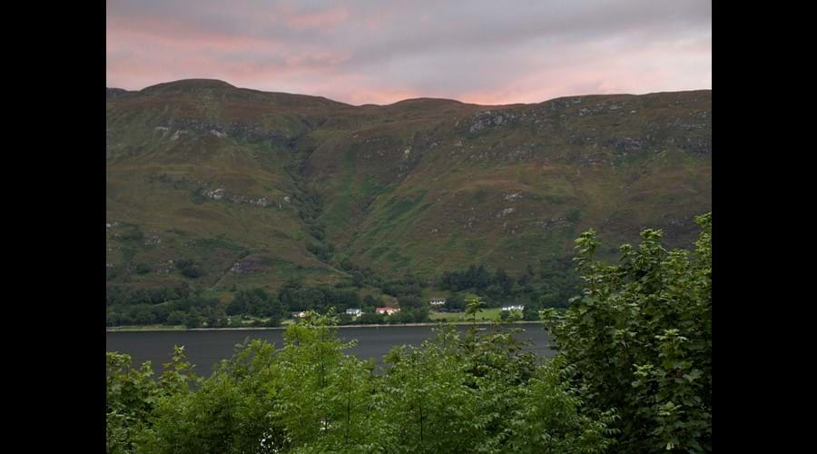 view from window self catering accommodation Fort William
