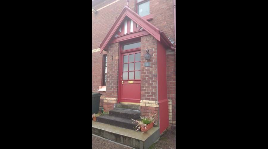 front door of self catering accommodation in Fort William