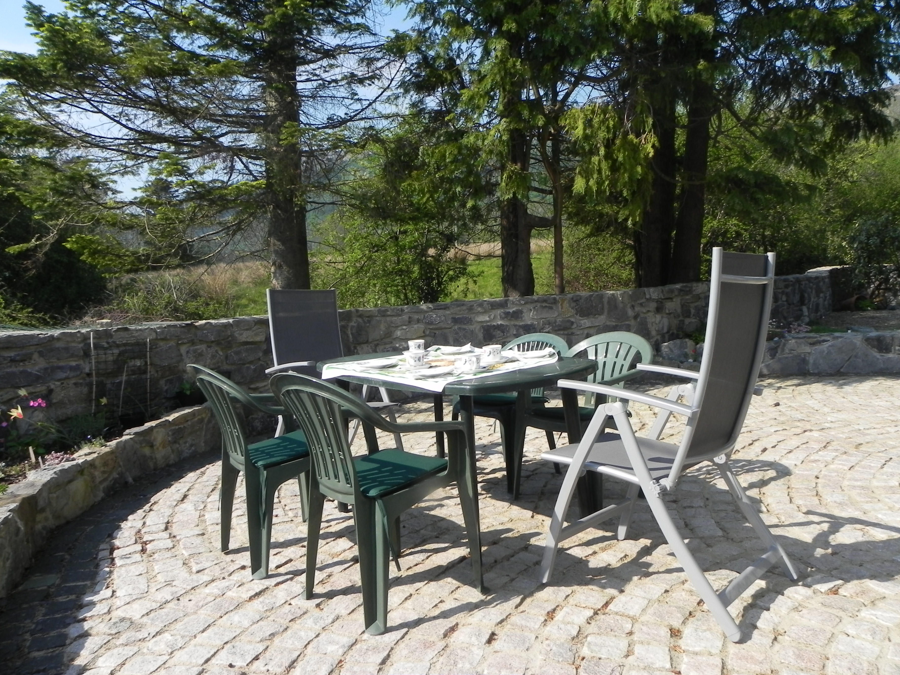 Tea in the garden at Swiss Cottage