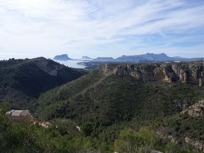 Ifach Rock and Calpe viewed from Cumbre del Sol 