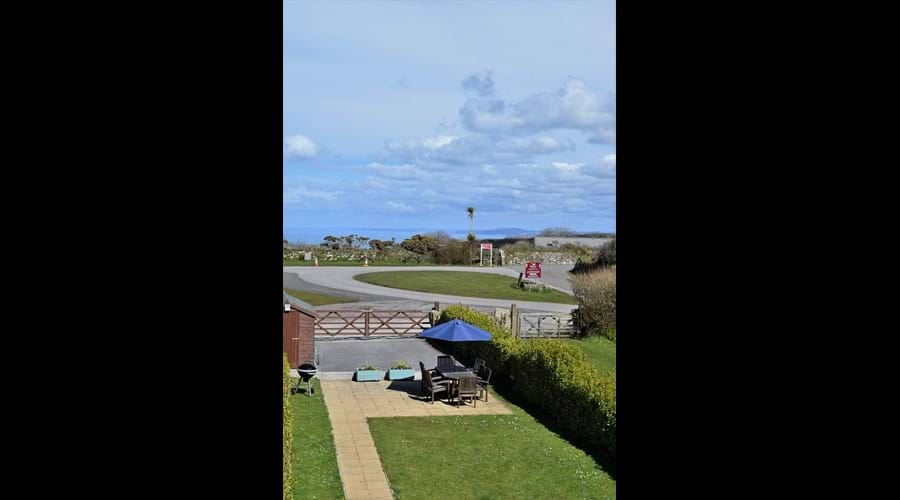 Garden & sea views from bedroom B