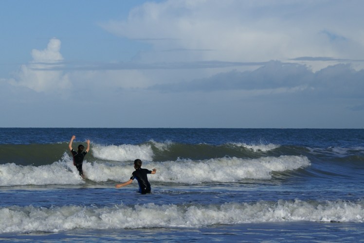 Swimming in La Manche, Normandy in december