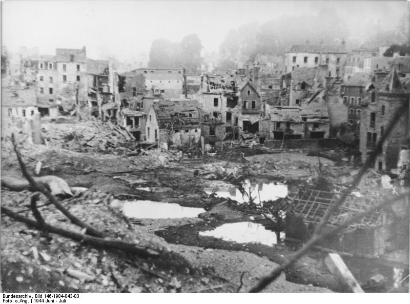 Saint-Lô in the aftermath of D-Day and the Battle of Normandy