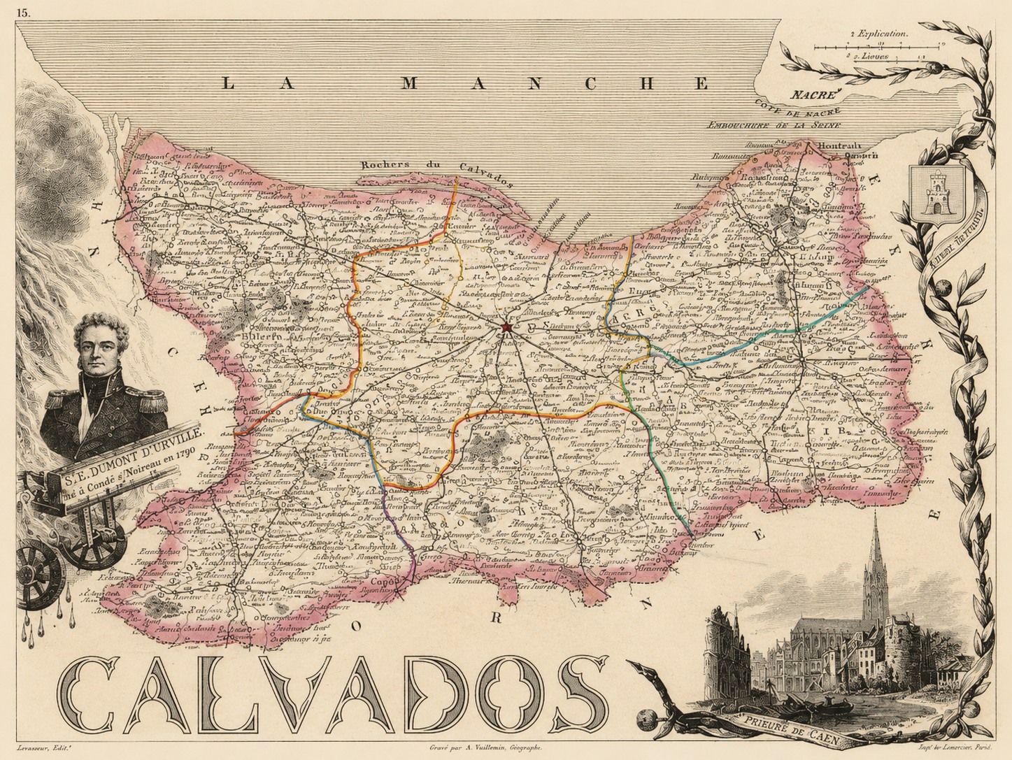 Early map of Calvados