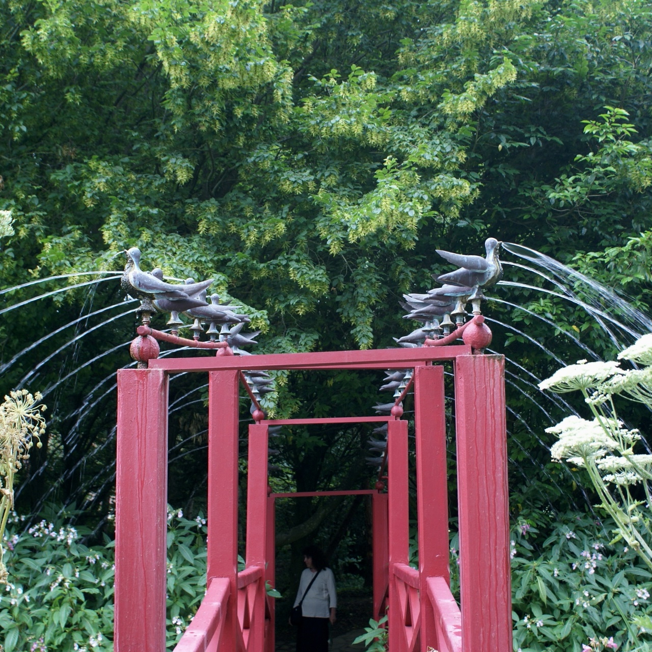 Bridge in the garden at the Chateau de Vendeuvre