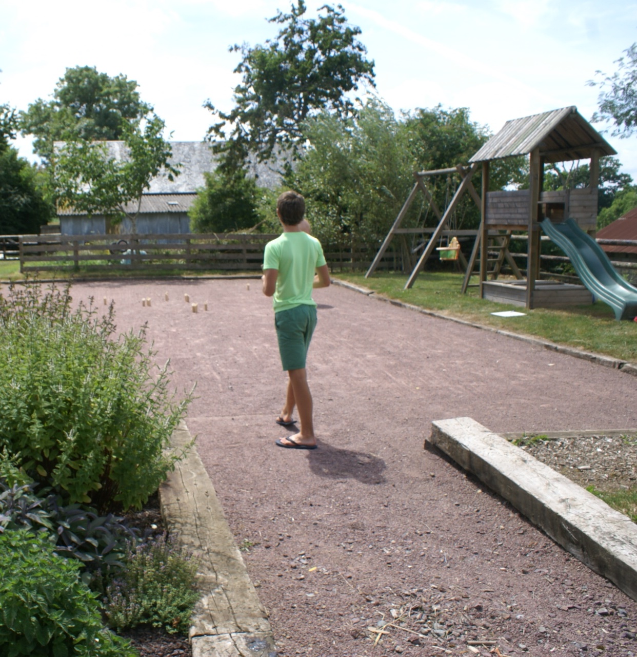 Playing Mollky at Eco-Gites of Lenault in Normandy