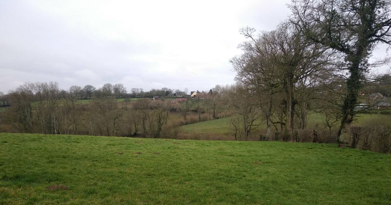 View from the front drive of Eco-Gites of Lenault, Normandy, France