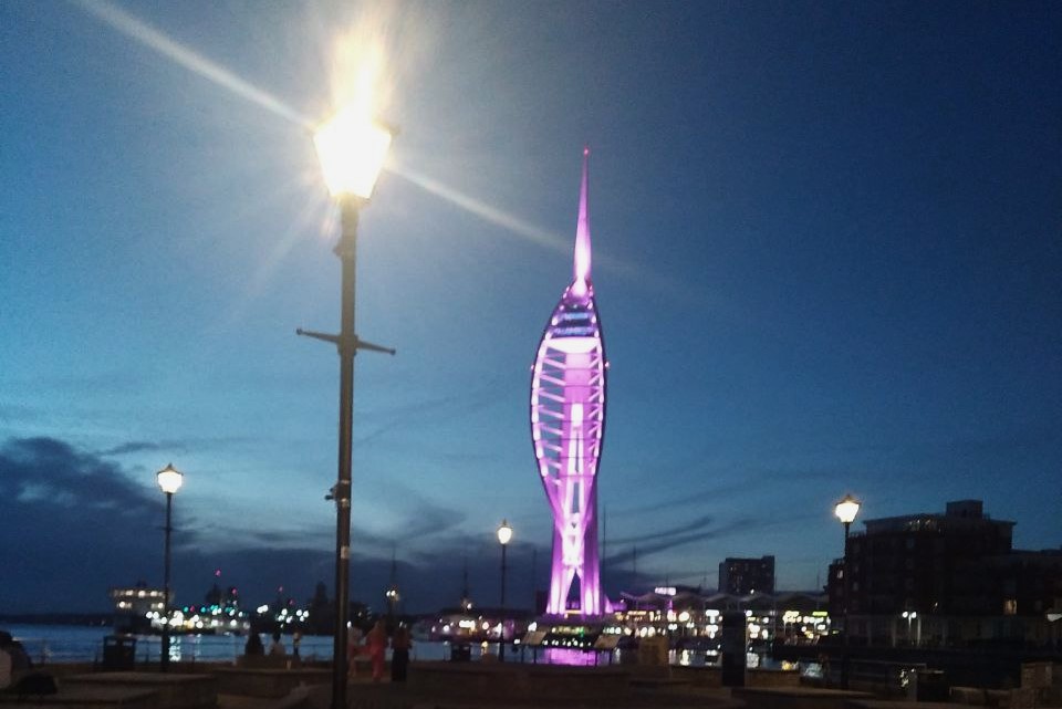 Sponnaker Tower, Portsmouth by night