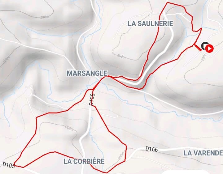 Route for the Saint Vigor-des-Mézerets walk