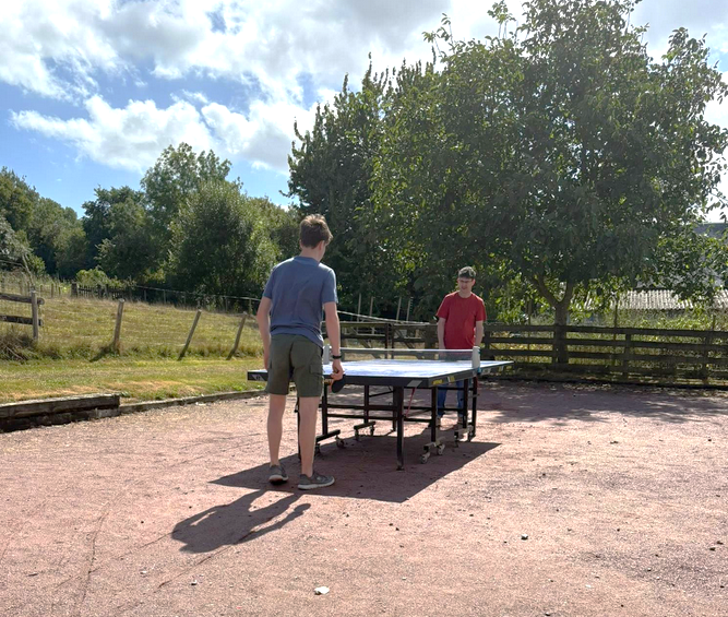Table tennis at Eco-Gites of Lenault, a holiday home inNormandy