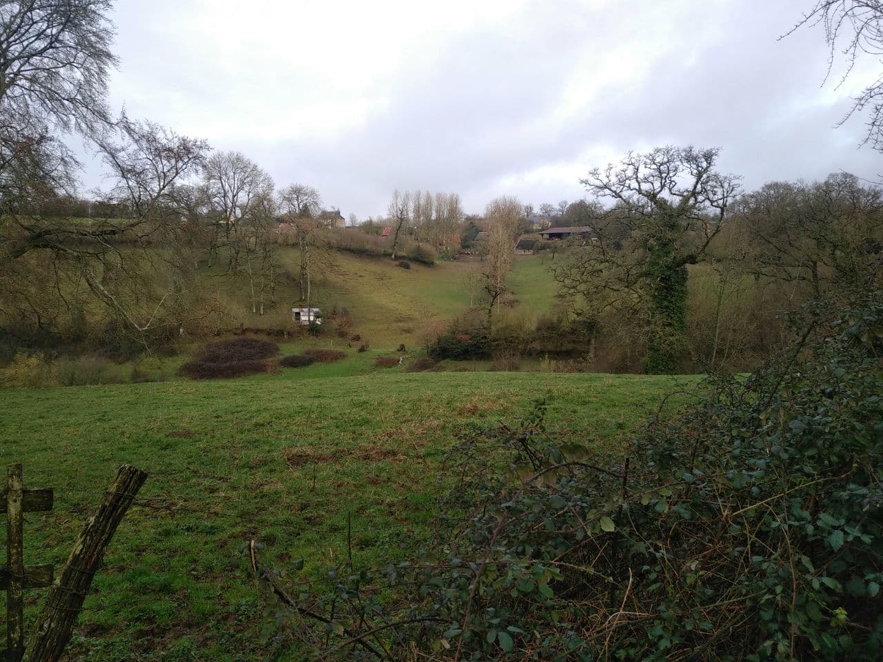 View of the valley below Eco-Gites of Lenault, Normandy