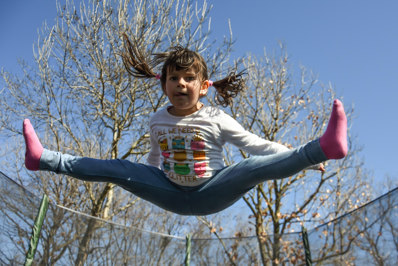 Trampoline fun at Eco-Gites of Lenault in Normandy