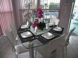 Dining area with room for 6