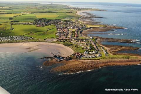 Aerial view of Beadnell