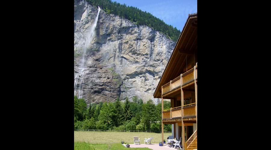 Ground floor apartment overlooking Staubbach Falls