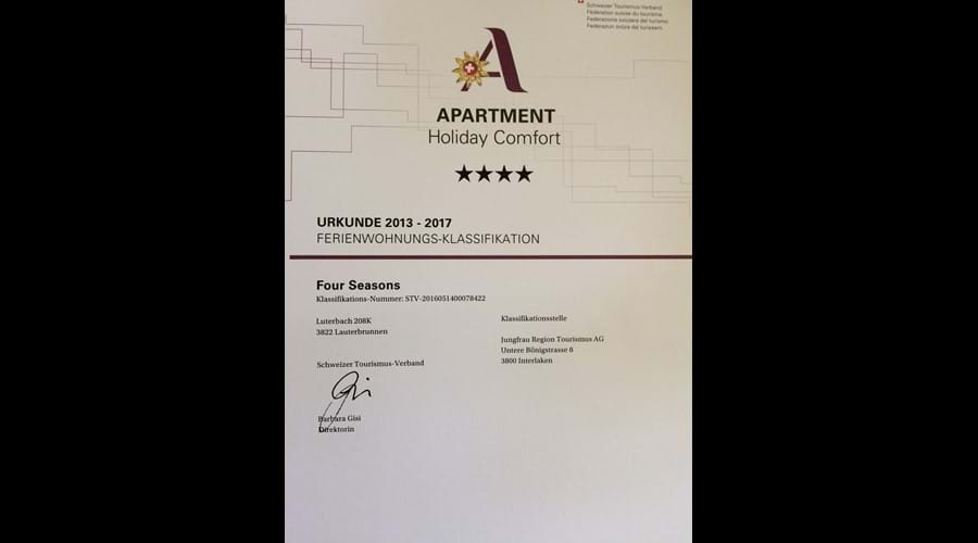 Four Stars for Four seasons!