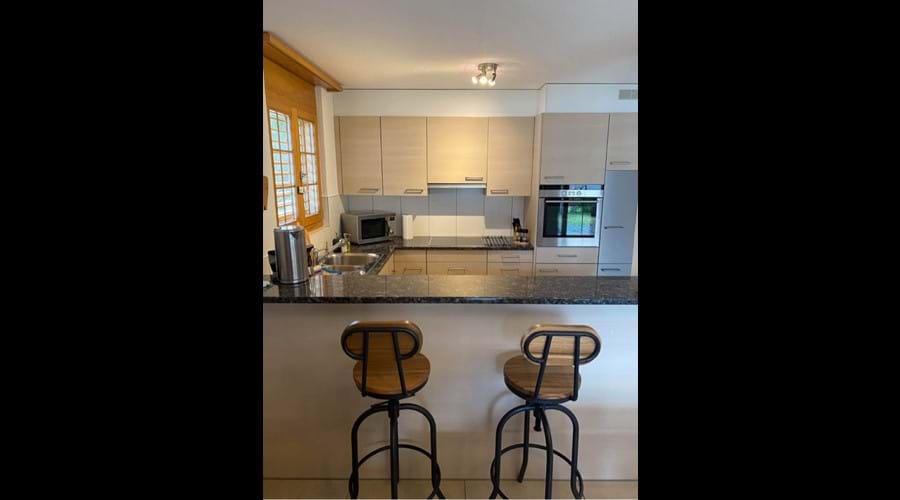 Well equipped kitchen with counter