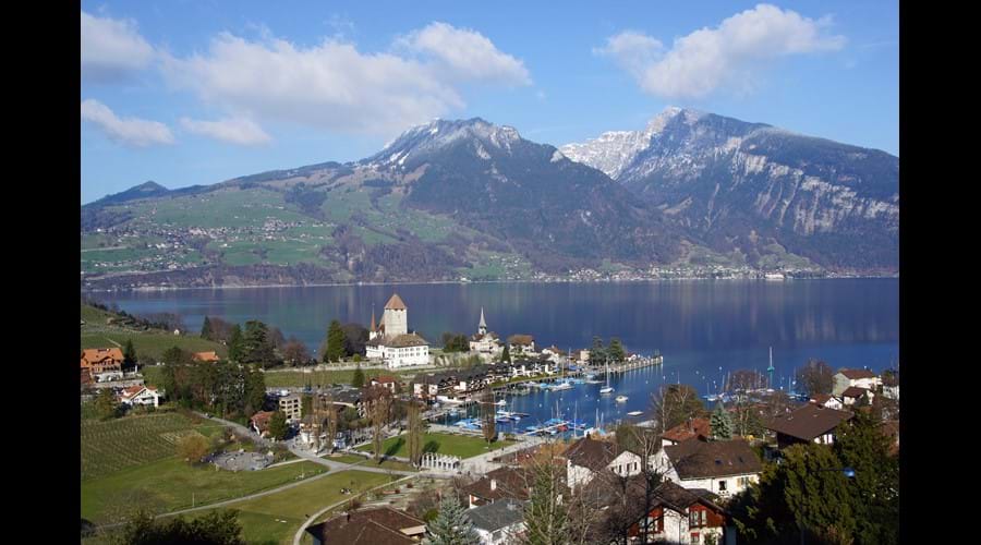 Beautiful Spiez on nearby Lake Thun.