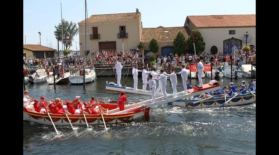 Water jousting - a big local attraction