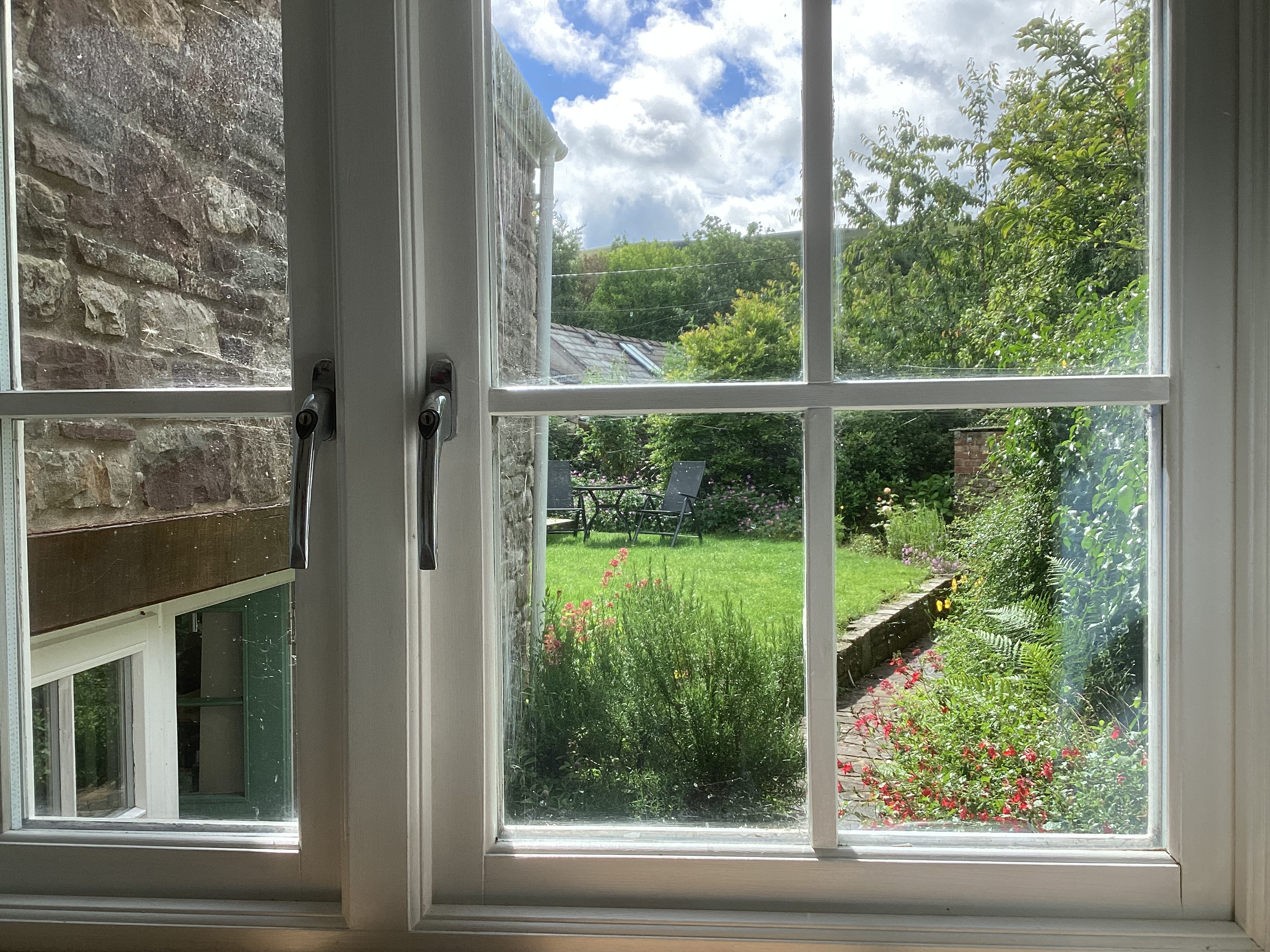 The hills behind the garden