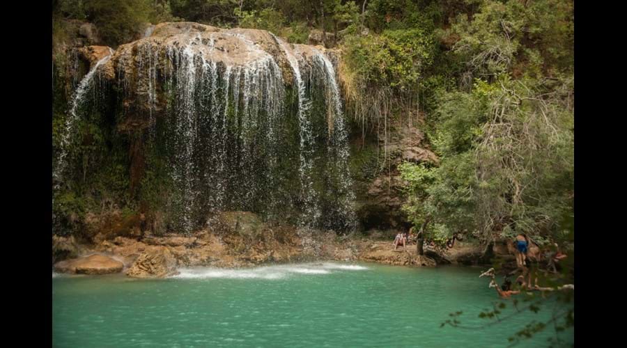 One of the waterfalls at Sillans la Cascade
