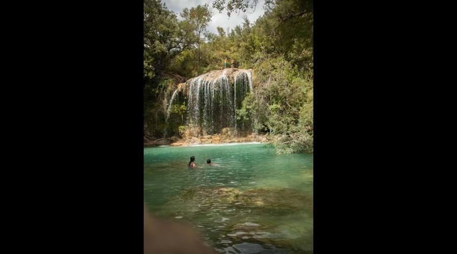 One of the waterfalls at Sillans la Cascade