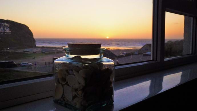 Watch the sun set over the sea (April - September) with a cool glass of something nice.