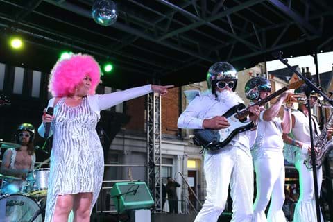 Miss Disco band in action