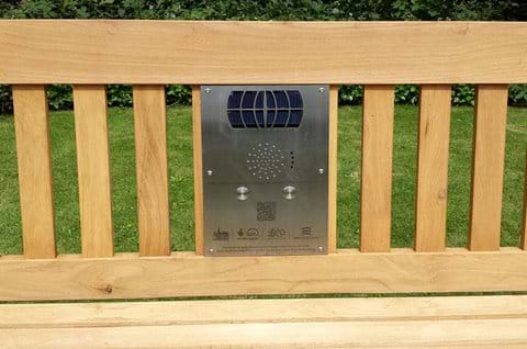 Listening Bench in the grounds of Saffron Walden Museum