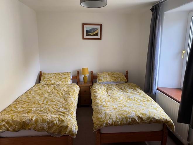 The twin bedroom with views of Glenridding Dodd and Sheffield Pike