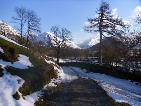 One of the many low level paths : Beckstones to Hartsop in winter