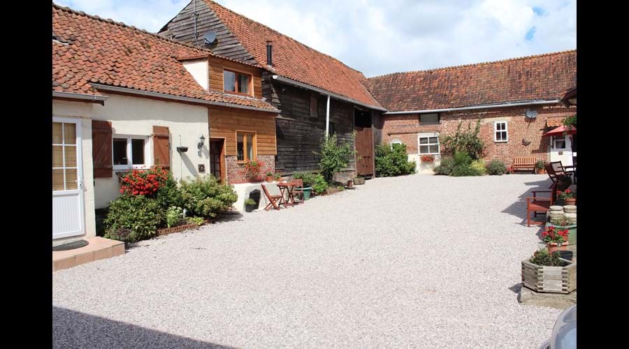 Traditional French style private courtyard