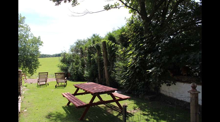Lots of seating and lounging in the shared garden.