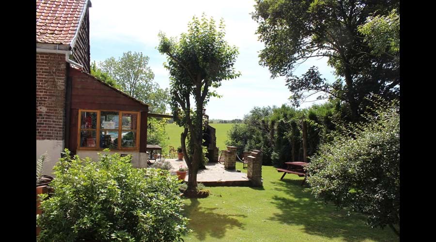 Sit and enjoy the view from the shared garden