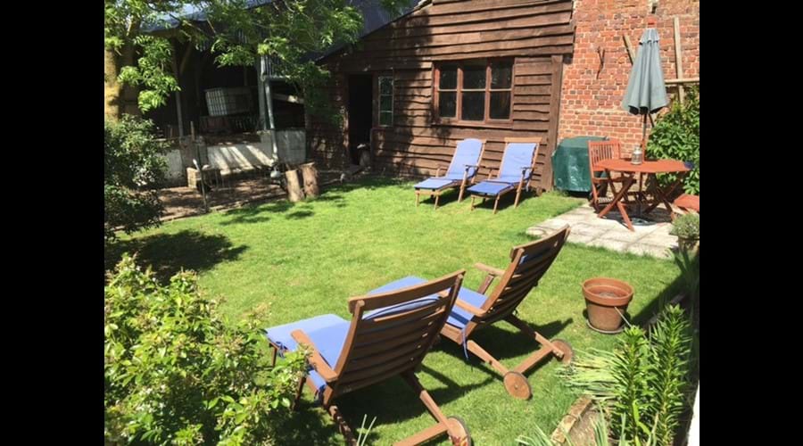 Loungers in the shared garden - perfect for sunning or snoozing