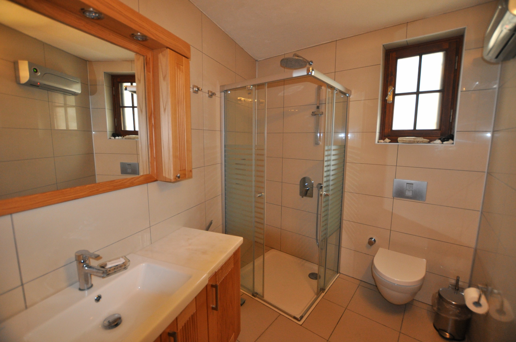 Modern bathroom with power shower