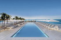 "Amazing rooftop pool views of the ocean and city great bar food full service