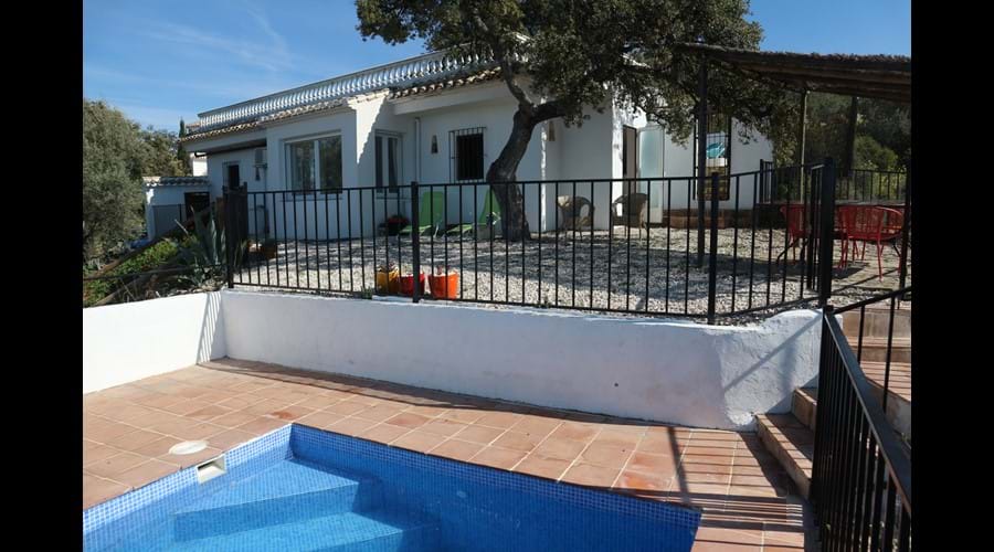 Easy few steps from the pool to the casita