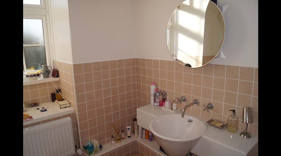 Family bathroom in the morning sun