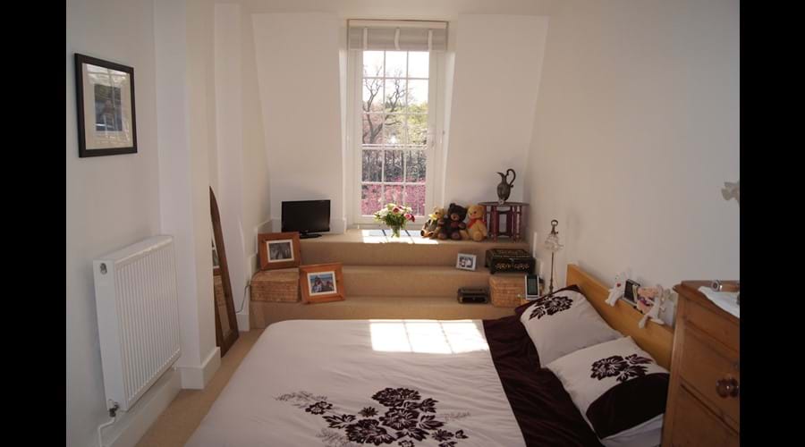 Master bedroom looking out on the gardens